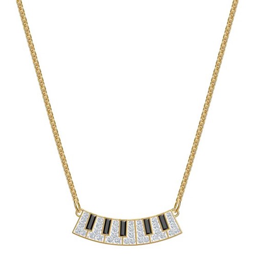 Pleasant Piano Necklace, Multi-colored, Gold-tone Plated