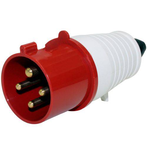 Plug Macho Industrial Jng 3p+t 63a 6h Vermelho 380v Mgi-034