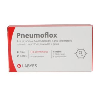 Pneumoflox com 8 Comprimidos para Cães e Gatos Labyes