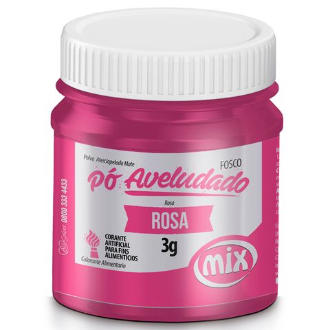 Pó Aveludado Fosco Rosa 3g - Mix