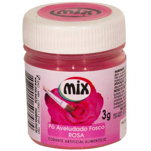 Pó Aveludado Fosco Rosa 3g - Mix