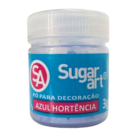 Pó para Decoração Azul Hortência Comestível 3g - Sugar Art