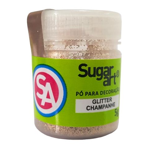 Pó para Decoração Glitter Champanhe Comestível 5g - Sugar Art