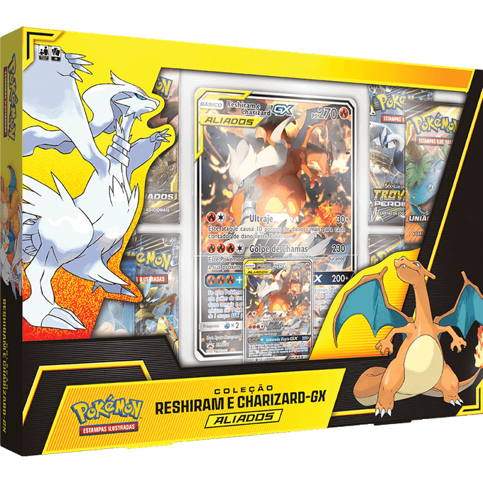 Pokemon Box - Coleção Aliados - Reshiram e Charizard-Gx - COPAG