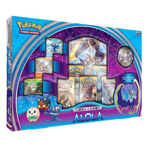 Pokémon Box Lunala Gx Coleção Alola