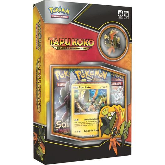 Pokemon Mini Box Tapu Koko com Broche