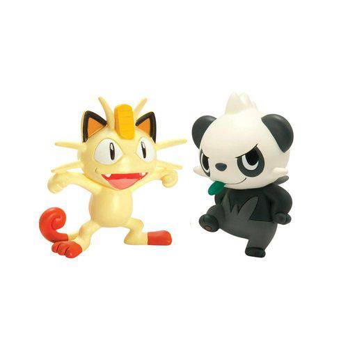 Pokémon Pack 2 Mini Figuras - Meowth Vs Pancham - Tomy