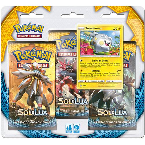 Pokémon Sl1 Blister Triplo Sol e Lua - Copag