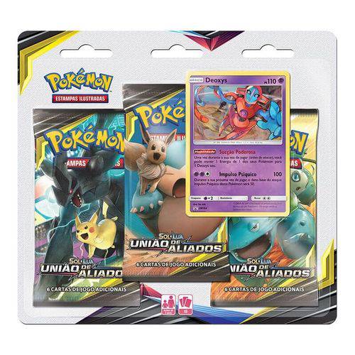 Pokémon Tcg: Triple Pack Sm9 União de Aliados - Deoxys