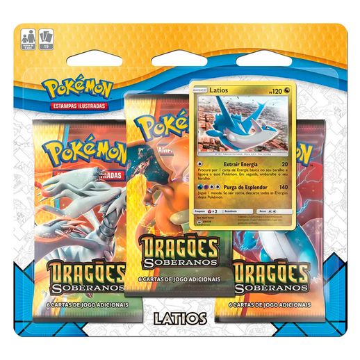 Pokémon Triple Deck Sol e Lua Dragões Soberanos Latios - Copag