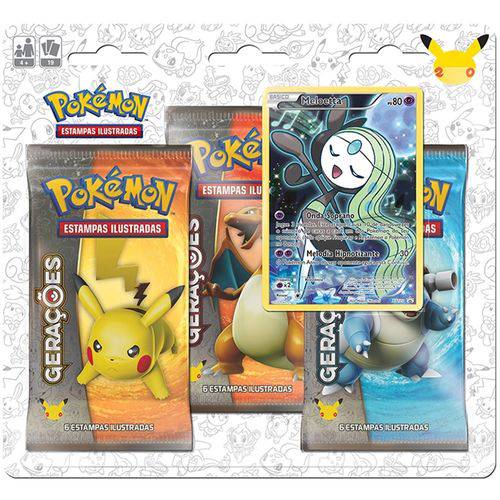 Pokémon Triple Pack 20 Anos Coleção Mítico Gerações Meloetta