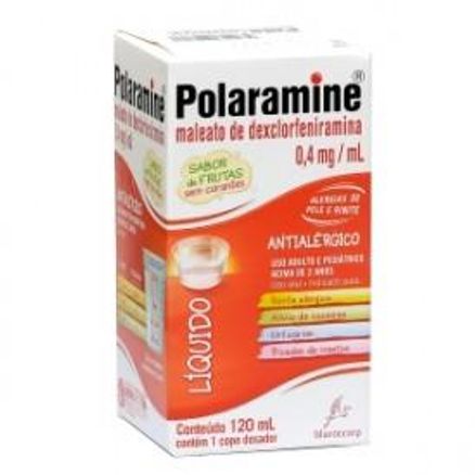 Polaramine Sabor Frutas 0,4mg/mL Xarope 120mL