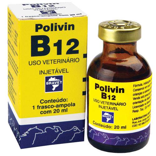 Polivin B12 Injetável 20 Ml Bravet