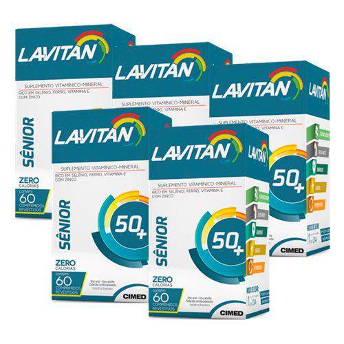 Polivitamínico Lavitan Sênior - 5 Un de 60 Comprimidos - Cimed