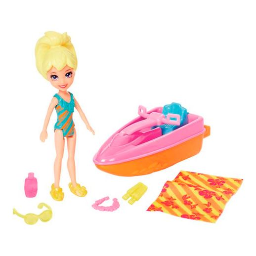 Polly Pocket Conjunto Praia Lila - Mattel