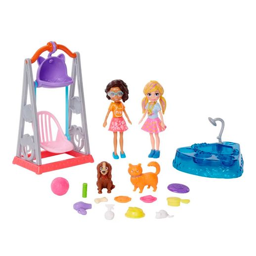 Polly Pocket 2 Figuras Hora de Brincar com Mascotes - Mattel