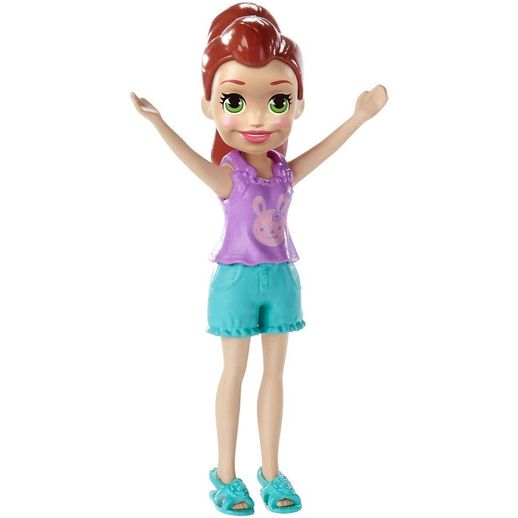 Polly Pocket Happy Hour Morena com Camisa LIlás - Mattel