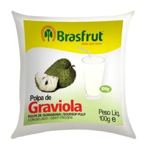 Polpa de Fruta Sabor Graviola Brasfrut 100g