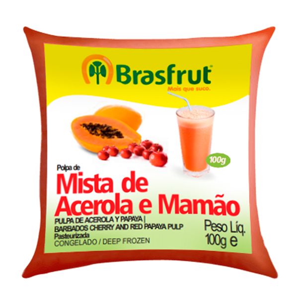 Polpa Fruta Brasfrut 100g Acerola com Mamão