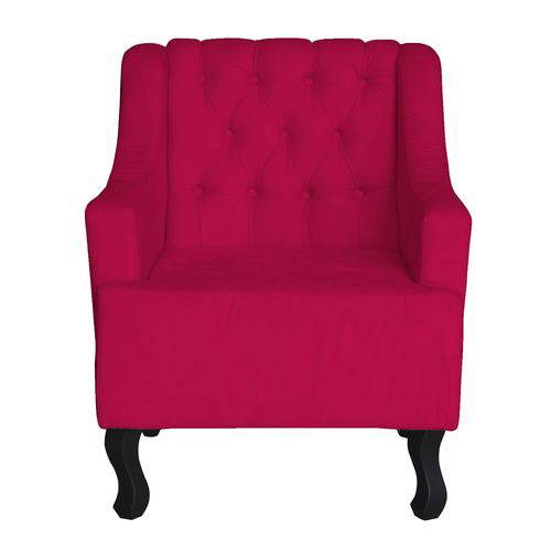Poltrona Cadeira Decorativa para Sala e Recepção Heloisa Suede Rosa Pink - Dl Decor