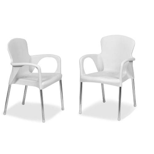Poltrona / Cadeira Varanda Churrasco Decorativa Branca