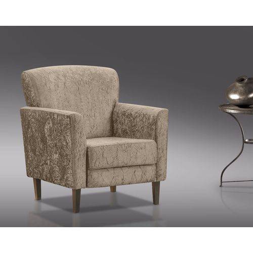 Poltrona Cadeira Decorativa Pit Jacquard Cinza - D´Monegatto