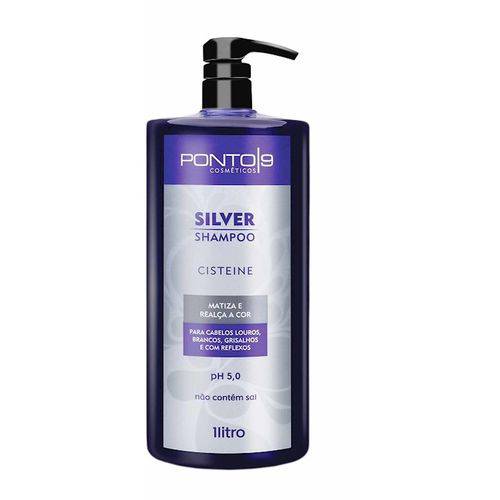 Ponto9 Silver Shampoo Profissional Neutraliza Amarelados 1L