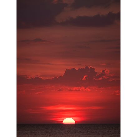Pôr do Sol Vermelho - 36 X 47,5 Cm - Papel Fotográfico Fosco