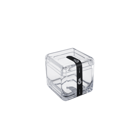 Porta-algodão/cotonete Cube - CR 8,5 X 8,5 X 8,5 Cm Cristal Coza