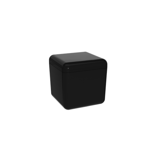 Porta-algodão/cotonete Cube - PT 8,5 X 8,5 X 8,5 Cm Preto Coza