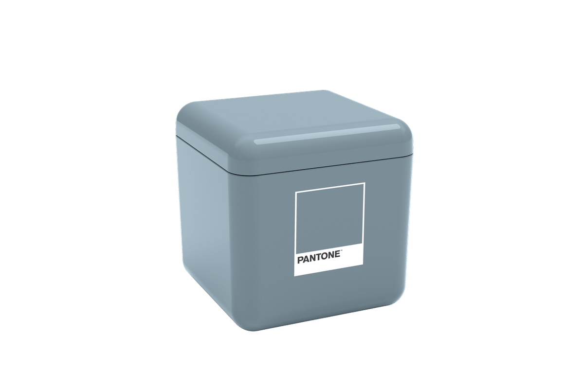 Porta Algodão/Cotonetes - Cube 8,5 X 8,5 X 8,5 Cm Azul Pantone Coza