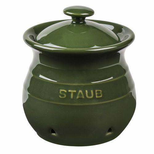 Porta Alho 11 Cm Verde Brasil de Ceramica - Staub
