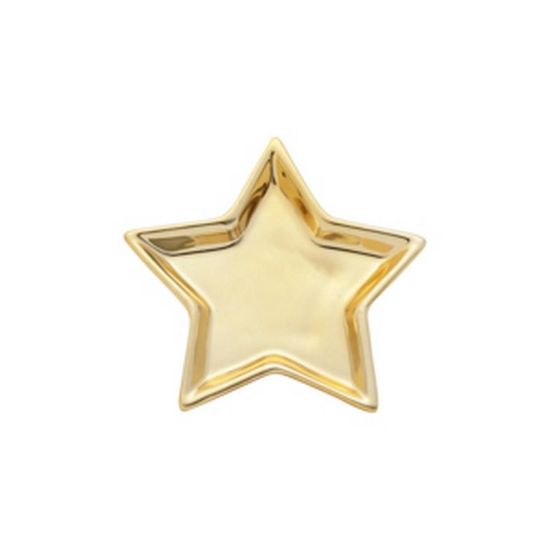Porta Anéis Prato Shiny Star 14,5 Cm Dourado