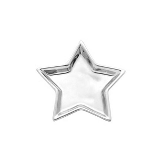 Porta Anéis Prato Shiny Star 14,5 Cm Prata