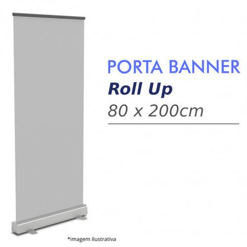 Porta Banner Roll-up Aluminio 0,80x2,00m 3G Soluções