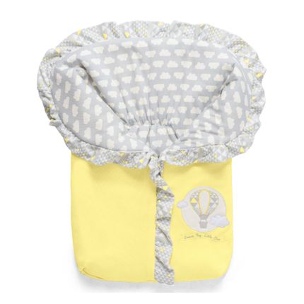 Porta Bebê Sunshine - Cinza com Amarelo - Hug