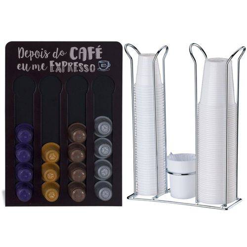 Porta Cápsulas Café Nespresso Suporte de Copos 50/80ml e 200ml - Wp Connect - Wp Connect