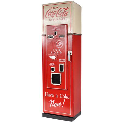 Porta-CD Coca-Cola Madeira Fridge Réplica Coin Machina - Urban