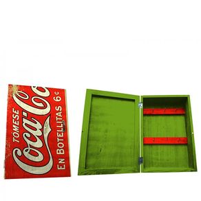 Porta Chaves Armário Coca Cola Vintage Vermelho e Verde