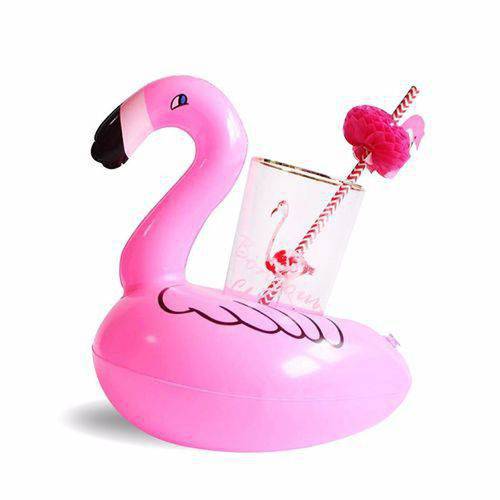 Porta Copo Inflável Flamingo