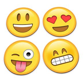 Porta Copos Emojis Emoticon - 4 Peças