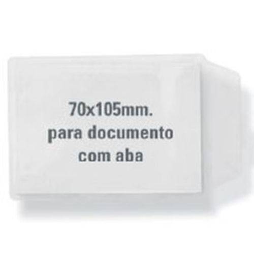 Porta Documento P/rg C/aba Cristal 7x10,5cm. Acp Pct/100