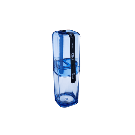Porta-Escova com Tampa - Splash 6,5 X 6,5 X 22,5 Cm Azul Coza