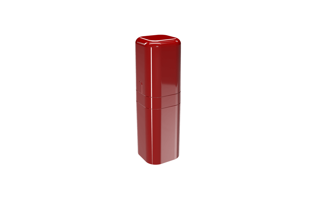 Porta-escova com Tampa Splash - VBO 6,5 X 6,5 X 22,5 Cm Vermelho Bold Coza