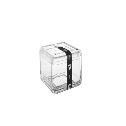 Porta-escova Cube - CR 8,5 X 8,5 X 10,5 Cm Cristal Coza