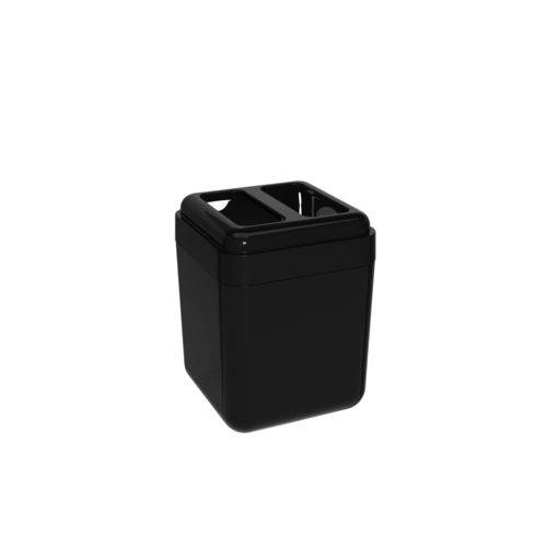 Porta-escova Cube - Pt 8,5 X 8,5 X 10,5 Cm