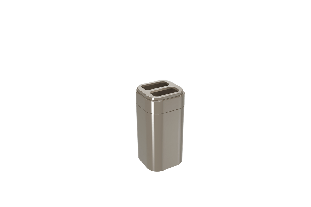 Porta-escova Splash - WGR 6,5 X 6,5 X 12,7 Cm Warm Gray Coza