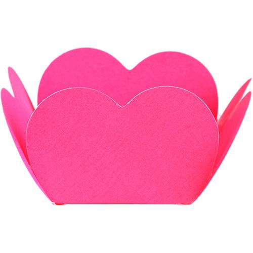 Porta Forminha Coração Pink Cítrico - Regina Festas