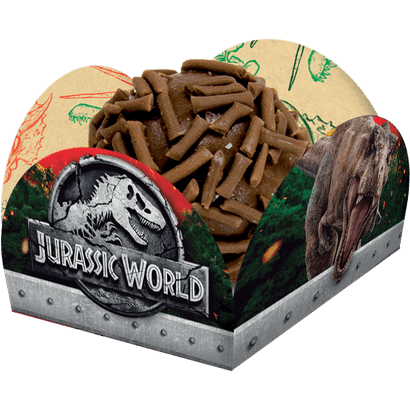 Porta Forminha para Doces Jurassic World C/ 40un Festcolor
