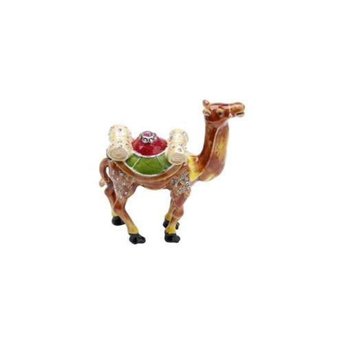 Porta Jóia Camelo em Zamac 11,5 X 4,5 X 11 Cm